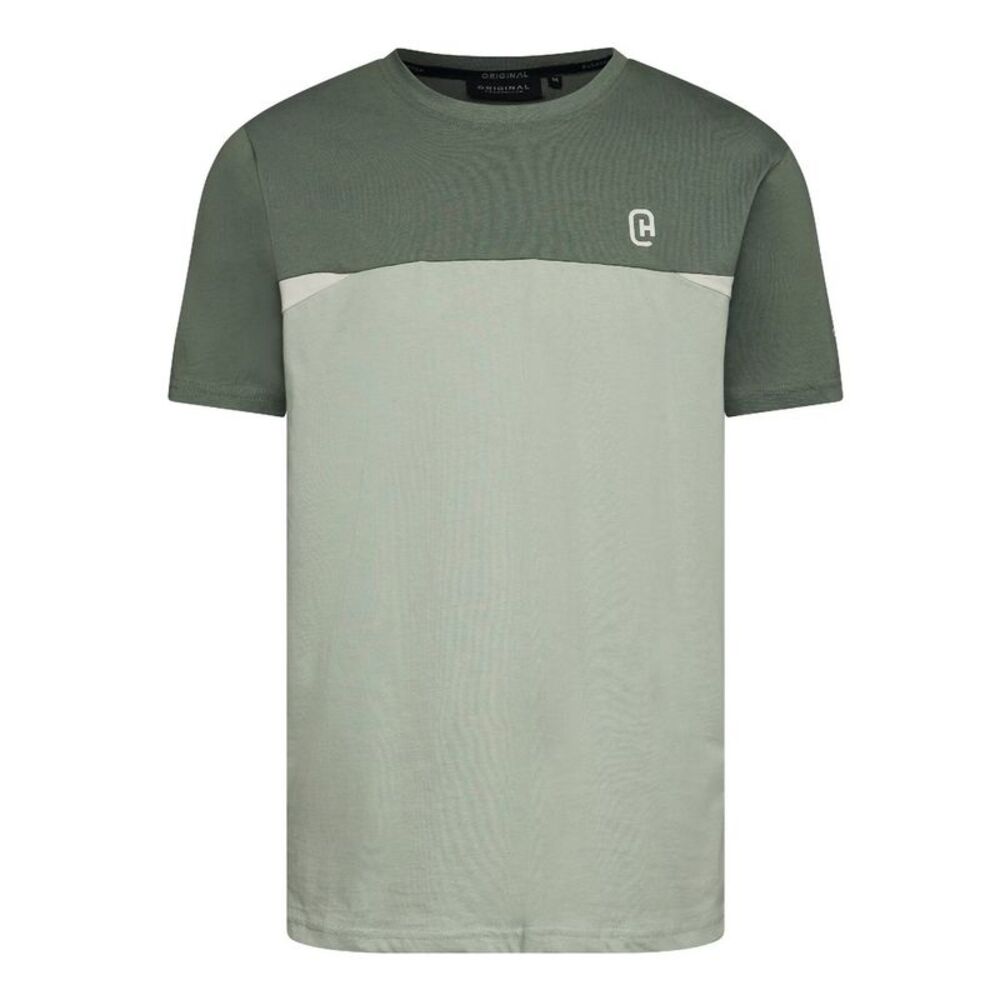 Crosshatch Mens Castlebay Short-Sleeved T-Shirt / Light Olive